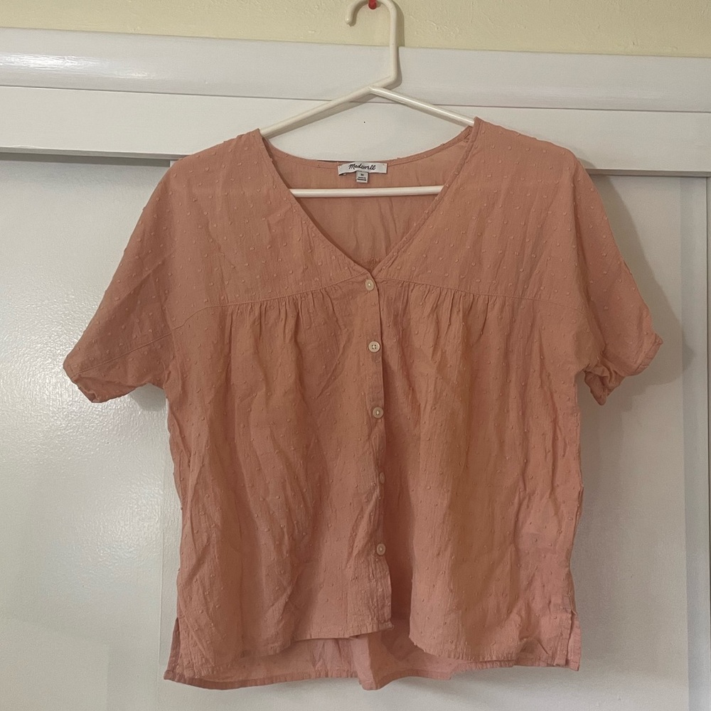 Women’s Madewell button down blouse in pink